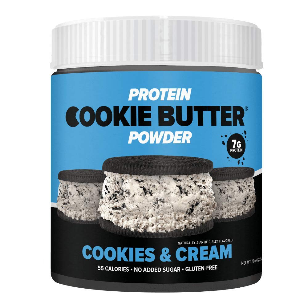 Flexible Dieting Lifestyle Whey Cookie Butter Cookies & Cream jar for spoonable high-protein treats