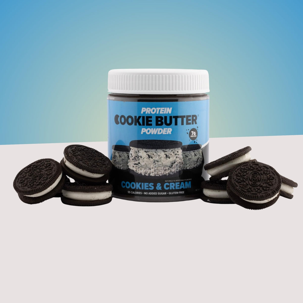 Flexible Dieting Lifestyle Whey Cookie Butter powder mixes into oats for creamy flavor