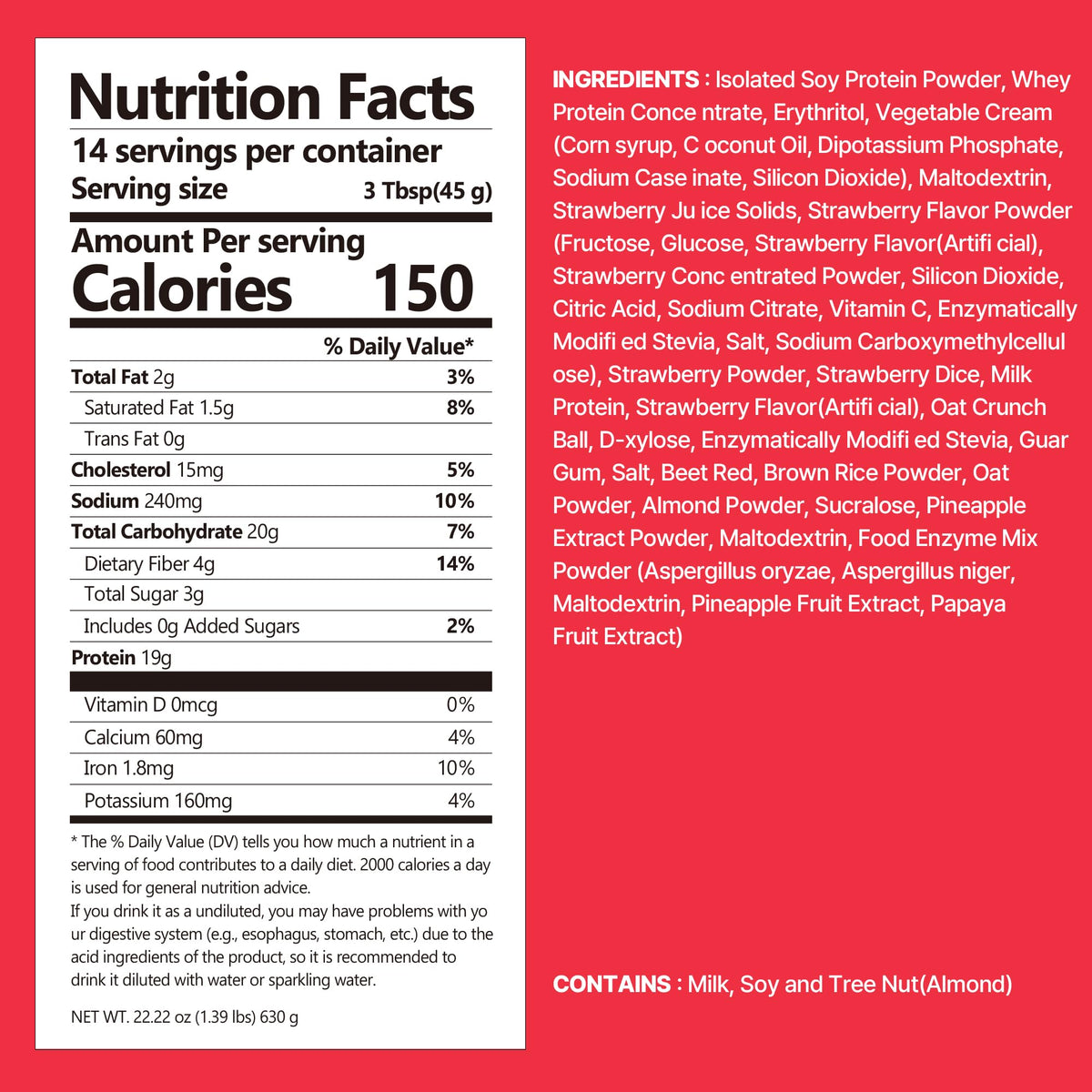 FLIMEAL 19g protein per serving supports energy and satiety during workouts