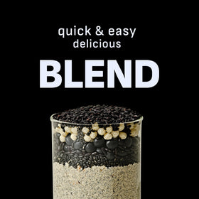 Flimeal Black Sesame pouch-7-serving for portable protein on busy mornings.
