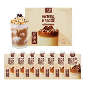 FLIMEAL Dolce Latte decaf shake bottle showing creamy texture for a satisfying meal replacement