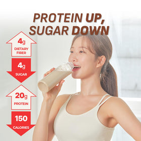 FLIMEAL Dolce Latte decaf shake served in glass with creamy aroma