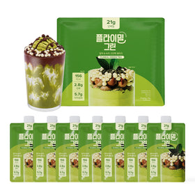 FLIMEAL GreenTea Matcha Shake bottle pour showing on-the-go energy and protein support