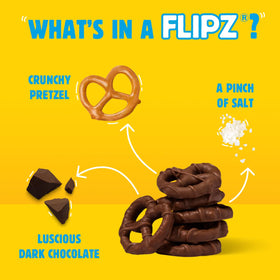 Flipz 6-pack box offers convenient pantry-ready snack solution.