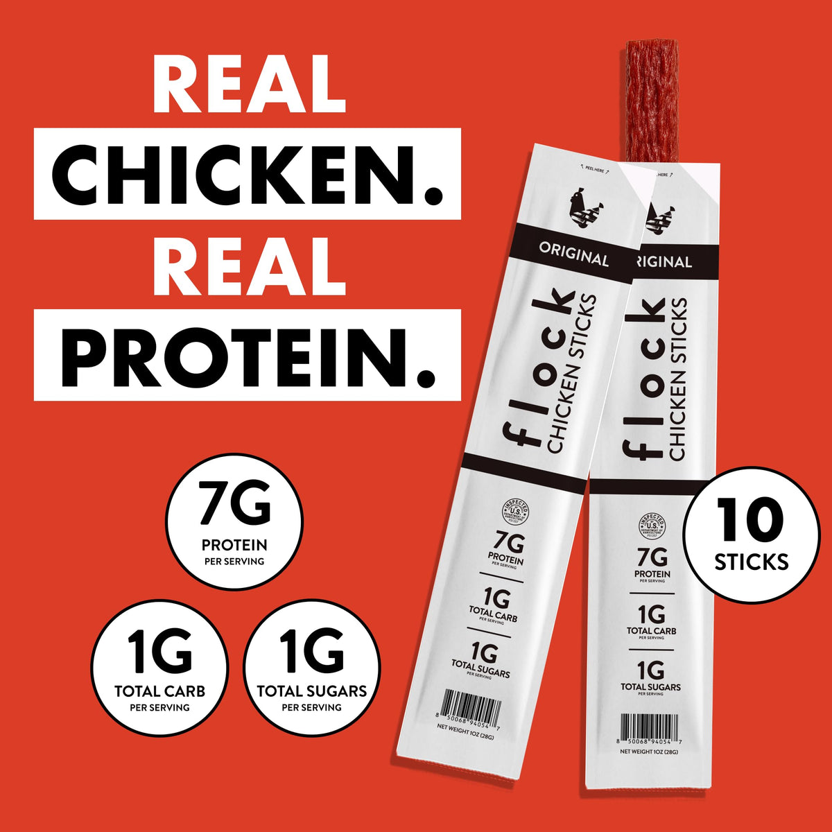 Flock meat sticks on-the-go are perfect for gym fuel