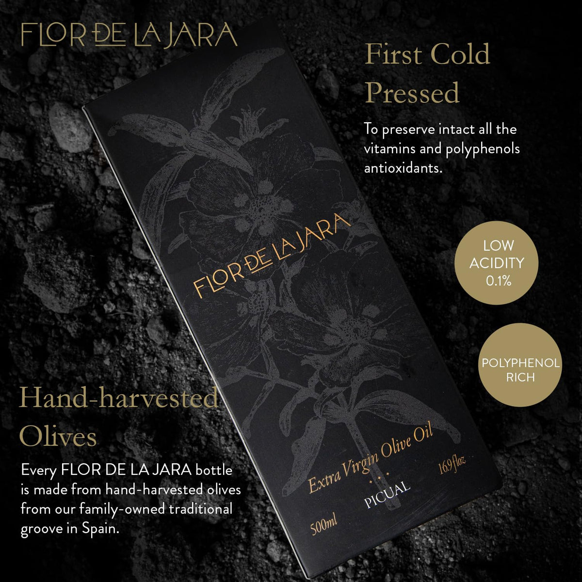 First cold press image preserving vitamins, antioxidants, and complex aromatics