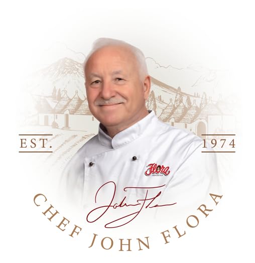 Flora Fine Foods Pandoro, dusted with powdered sugar for a festive touch