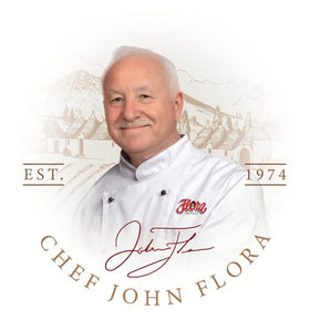 Flora Fine Foods Pandoro, dusted with powdered sugar for a festive touch
