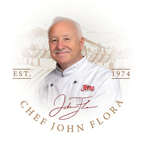 Serving Flora Fine Foods Pastina in soup showcases star shapes and texture