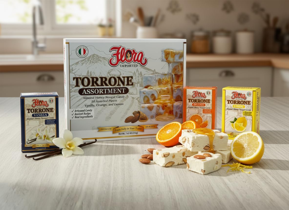 Flora Fine Foods Torrone lemon pieces with bright zest and chew