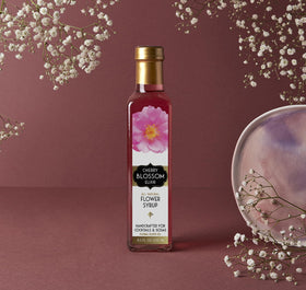 Cherry Blossom Elixir label closeup highlighting natural ingredients and color