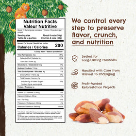 Floresta em Pé organic brazil nuts with non-GMO certification and artisanal processing.