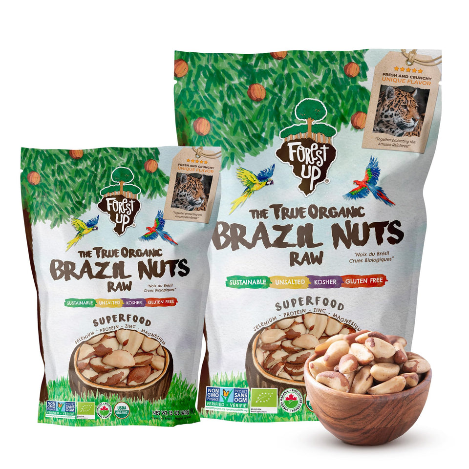 Floresta em Pé Brazil nuts in packaging, crisp and ready-to-eat.