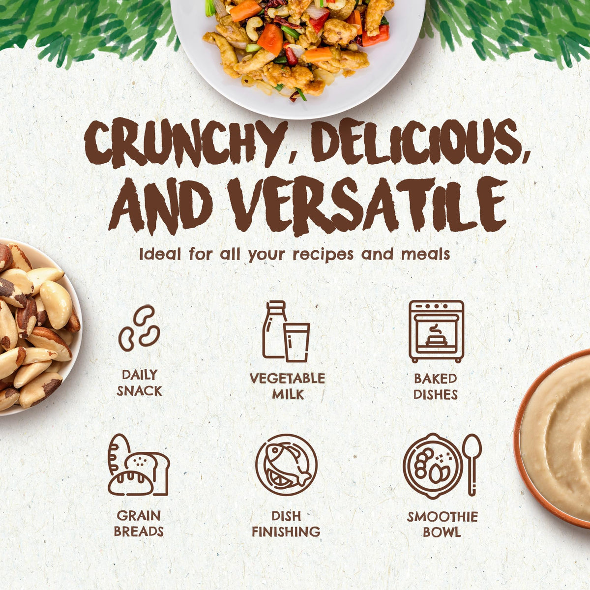Floresta em Pé Brazil nuts packaging front emphasizing freshness and Amazon origin for healthy snacking.