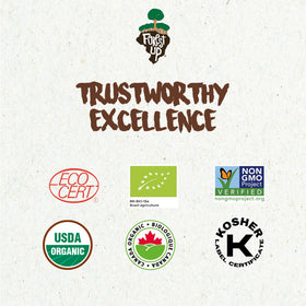 Floresta em Pé organic and kosher certification underscores vegan, gluten-free snacking options.