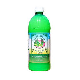 Florida Key West Key Lime Juice label closeup shows authentic Key lime juice and bold flavor