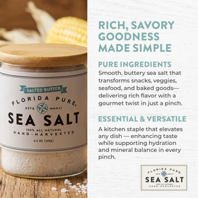Florida Pure non-iodized natural sea salt ideal for baking and seasoning.