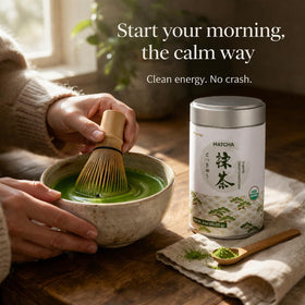 Florvay Matcha latte being prepared, creamy texture and balanced flavor.