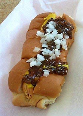 Flo's Hot Dog Relish original jar label detail highlights the heritage and recipe.