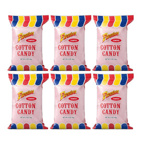 Flossie’s Pink-Strawberry Cotton Candy 6-pack, vibrant display for parties and gatherings