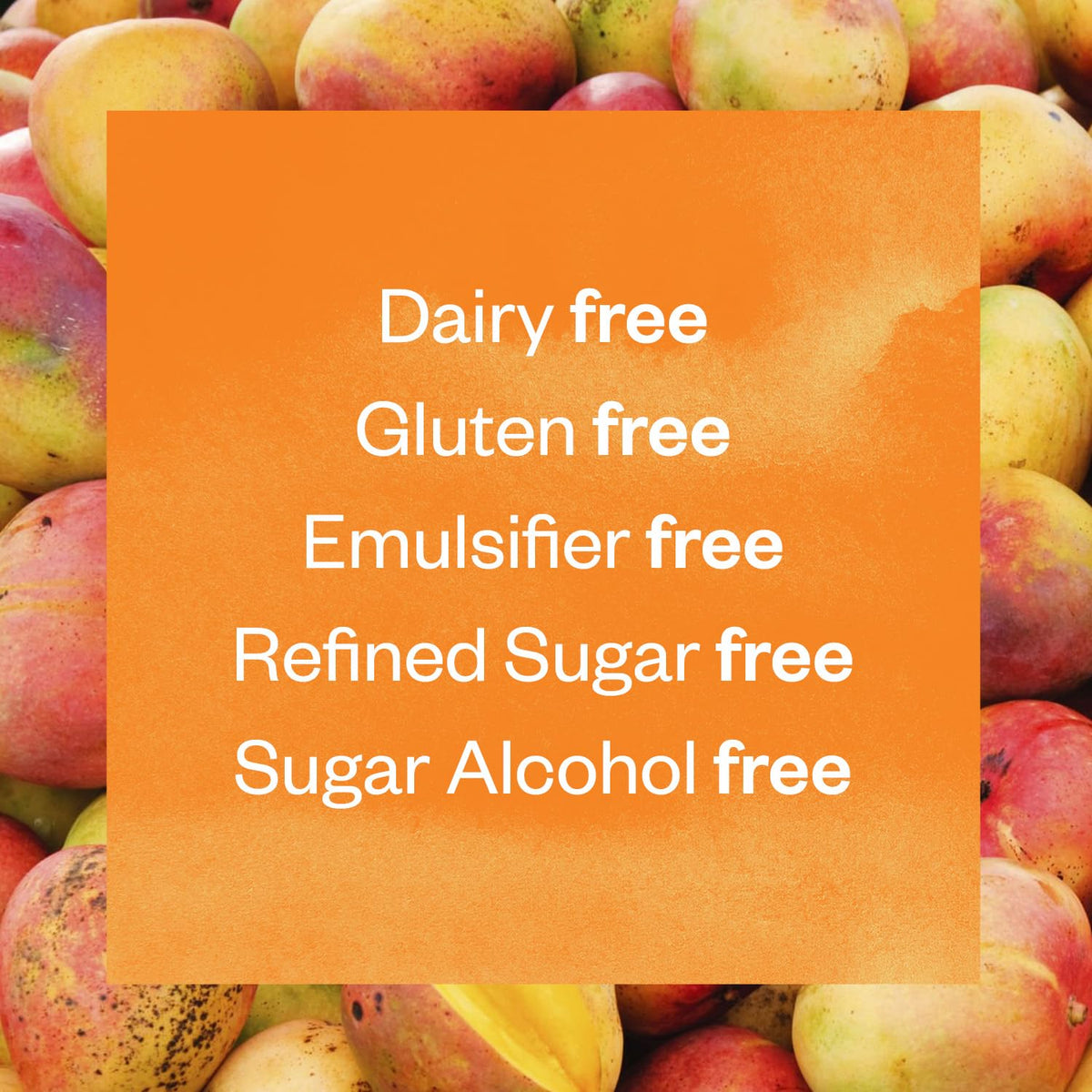 Floura Mango Cardamom bar unwrapped reveals vibrant fruit pieces and natural upcycled produce origin