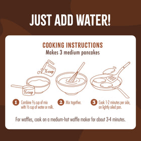 Flourish pancakes cooking in a skillet for quick prep