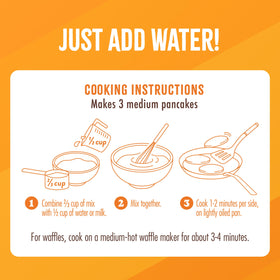 Protein-rich Flourish waffles plated with buttermilk flavor.