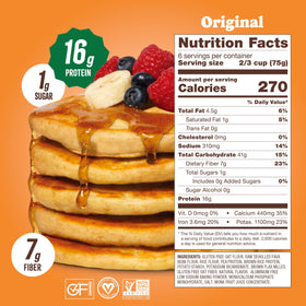 Flourish waffles on plate shows quick, satisfying mornings.