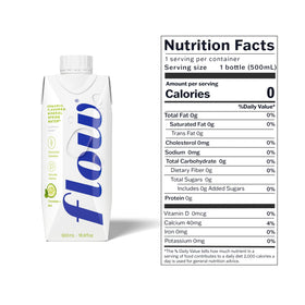 Flow cucumber-mint label close-up highlighting natural flavors.