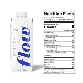 Flow Alkaline water poured into a glass highlighting smooth taste and refreshing feel.