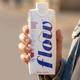 Flow water in a glass with a clear, crisp appearance for everyday hydration.