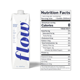 Flow water minerals like calcium and magnesium for balanced everyday hydration.