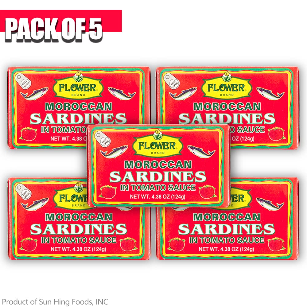 Flower Sardines in Tomato Sauce Morocco-sourced can, sustainable catch and bold flavor