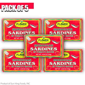 Flower Sardines in Tomato Sauce Morocco-sourced can, sustainable catch and bold flavor