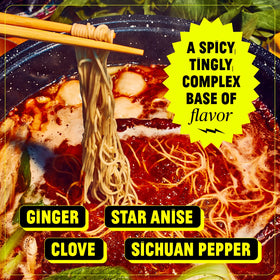Fly By Jing Sichuan spices close-up, bold aroma for at-home meals.