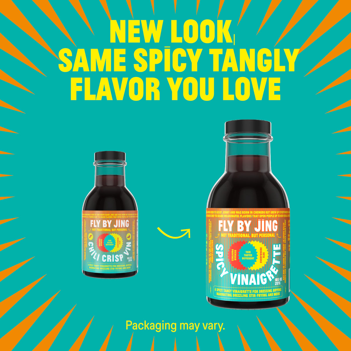 FLYBYJING Spicy Vinaigrette dumplings dip adds tangy heat to dumplings.