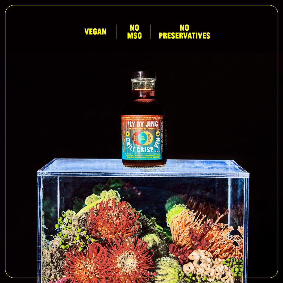 FLYBYJING Spicy Vinaigrette ginger-dressing adds freshness and depth to salads.
