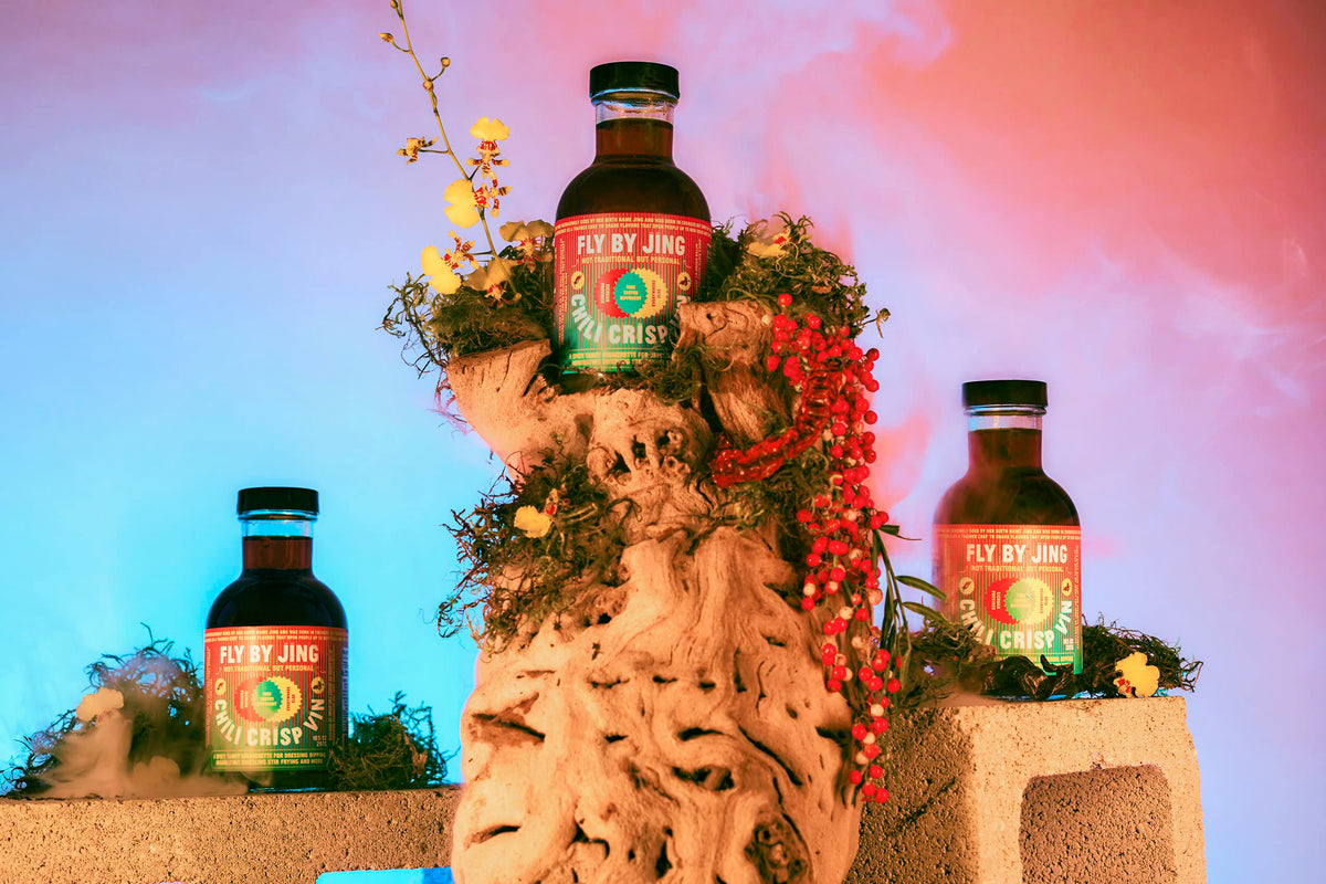 FLYBYJING Spicy Vinaigrette tofu bowl pairs with plant-based meals for extra savor.