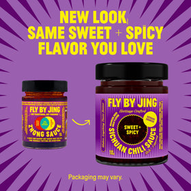 FLYBYJING marinade potential shown on a bottle and marinade dish