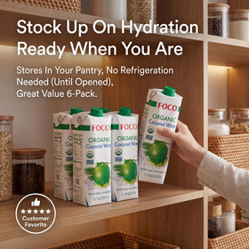 FOCO coconut water being used as a mixer for cocktails