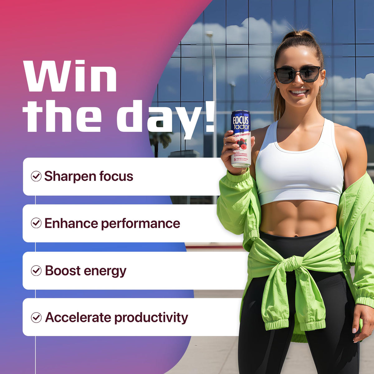 Focus Factor Berry label close-up emphasizes vitamin B blend and caffeine.