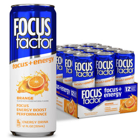 Focus Factor orange energy drink can front view