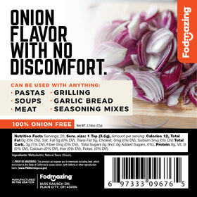 Fodmazing Onion Replacer spice pack ready to season veggies and tacos for IBS-friendly meals.