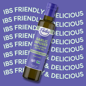 Salad dressing with Fody Garlic Infused Olive Oil enhances greens