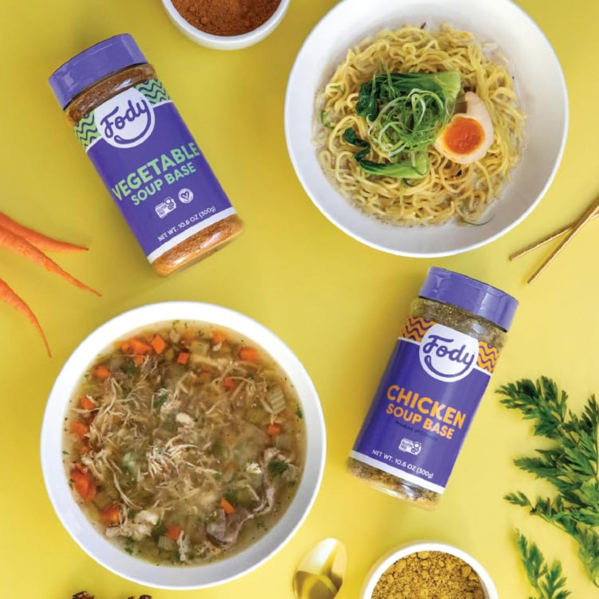 Fody garlic-onion-free ingredients visible in jar for IBS-focused cooking.