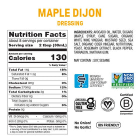 Pouring Fody Maple Dijon to brighten meals without onion or garlic