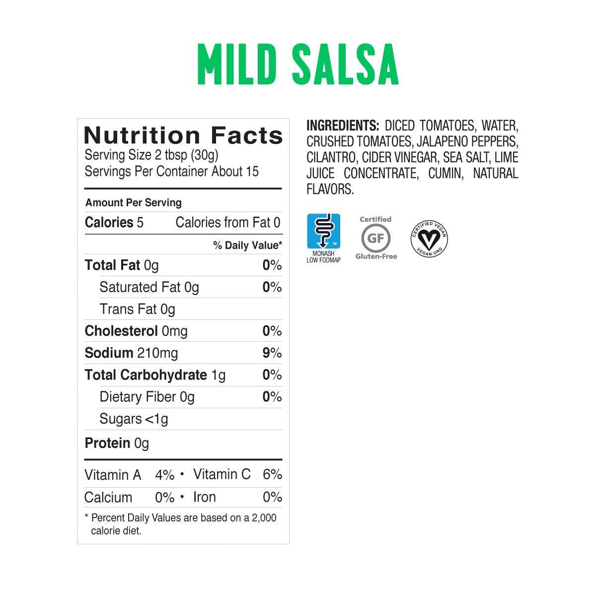 Fody Mild Salsa 3-pack display, ready for IBS-friendly meals.