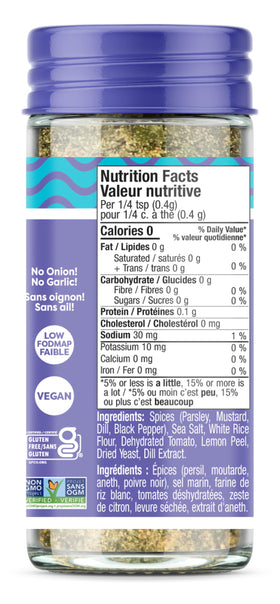 Fody Ranch Seasoning label showcasing gluten-free and vegan attributes.