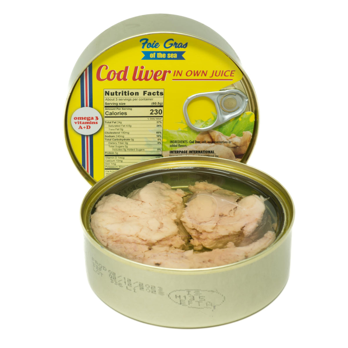 Foie Gras of the Sea cod liver on toast, ready-to-eat and savory