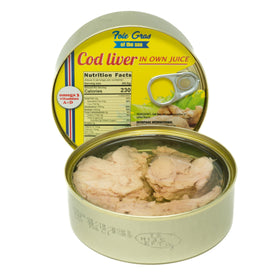 Foie Gras of the Sea cod liver on toast, ready-to-eat and savory